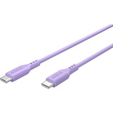goobay Cavo in silicone USB 2.0 viola, connettore USB-C > connettore USB-C viola