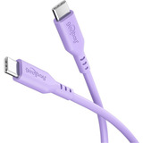 goobay Cavo in silicone USB 2.0 viola, connettore USB-C > connettore USB-C viola