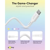 goobay Cavo in silicone USB 2.0 viola, connettore USB-C > connettore USB-C viola