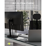 goobay Plus Cavo DisplayPort 2.0/2.1, 8K @ 144Hz, 54 Gbit/s grigio