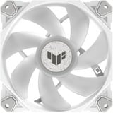 ASUS TUF GAMING TF120 ARGB WHITE EDITION Case per computer Raffreddatore d'aria 12 cm Bianco 1 pz, Ventola bianco/trasparente, Raffreddatore d'aria, 12 cm, 250 Giri/min, 1900 Giri/min, Bianco