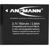 Ansmann A-Can NB-6L Ioni di Litio 750 mAh 750 mAh, 3,7 V, Ioni di Litio, Vendita al dettaglio