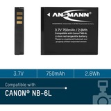 Ansmann A-Can NB-6L Ioni di Litio 750 mAh 750 mAh, 3,7 V, Ioni di Litio, Vendita al dettaglio