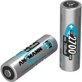 Ansmann Blister 2 X Accu, AA, 2700mAh AA / HR6 Nichel-Metallo Idruro (NiMH) argento, AA, 2700mAh, AA / HR6, Nichel-Metallo Idruro (NiMH), 1,2 V, 2700 mAh, Blu