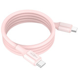 Ansmann Cavo in silicone USB-C a USB-C rosa
