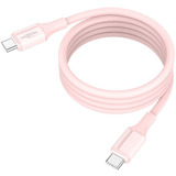 Ansmann Cavo in silicone USB-C a USB-C rosa
