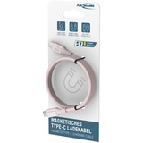 Ansmann Cavo in silicone USB-C a USB-C rosa