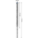 Bosch Expert Punta per martelli SDS Max-8X, Trapano Martello perforatore, Hammer drill bit, 2,8 cm, 720 mm, Cemento, Pietra, 60 cm