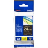 Brother Nastro per etichettatura 24mm Oro su nero, TZe, Trasferimento termico, Brother, PT-7600, PT-2430PC, PT-2700, PT-2730, PT-9600, PT-9700PC, PT-9800PCN, 2,4 cm