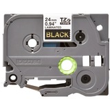 Brother Nastro per etichettatura 24mm, Nastro di scrittura Oro su nero, TZe, Trasferimento termico, Brother, PT-7600, PT-2430PC, PT-2700, PT-2730, PT-9600, PT-9700PC, PT-9800PCN, 2,4 cm