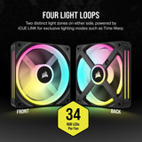 Corsair iCUE LINK QX120 RGB 120mm Ricondizionato, Ventola Nero