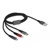 DeLOCK 87277 cavo USB 1 m USB 2.0 USB A Micro-USB B/Lightning/Apple 30-pin Verde, Nero, Rosso, Blu multi colorata, 1 m, USB A, Micro-USB B/Lightning/Apple 30-pin, USB 2.0, Verde, Nero, Rosso, Blu