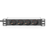 Digitus DN-95418, Ciabatta Nero/alluminio