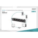 Digitus DN-95418, Ciabatta Nero/alluminio