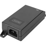 Digitus Iniettore Gigabit Ethernet PoE+, 802.3at 30 W, Iniettore PoE Nero