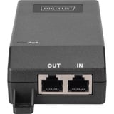 Digitus Iniettore Gigabit Ethernet PoE+, 802.3at 30 W, Iniettore PoE Nero
