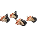 Digitus Porta accessori, Rotolo Nero, Rotelle, Nero, Bronzo, 250 kg, Turchia, 4 pz