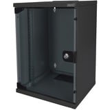 Digitus Set di rete 254 mm (10"), IT armadio Nero, Rack indipendenti, 9U, 30 kg, Lucchetti, Griglie, Nero
