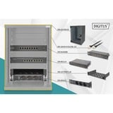 Digitus Set di rete 254 mm (10"), IT armadio Nero, Rack indipendenti, 9U, 30 kg, Lucchetti, Griglie, Nero
