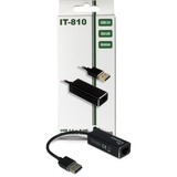 Inter-Tech ARGUS IT-810 scheda di interfaccia e adattatore Nero, Realtek RTL8153, 25 mm, 240 mm, 17 mm, 30 g