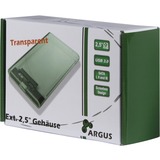 Inter-Tech GD-25000 Box esterno HDD Trasparente 2.5" trasparente, Box esterno HDD, 2.5", SATA, Seriale ATA II, Serial ATA III, 5 Gbit/s, Collegamento del dispositivo USB, Trasparente