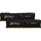 Kingston FURY FURY Beast 16GB 3200MT/s DDR4 CL16 DIMM (Kit da 2) Black, Memoria Nero, 16 GB, 2 x 8 GB, DDR4, 288-pin DIMM