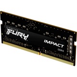 Kingston FURY FURY Impact memoria 4 GB 1 x 4 GB DDR3L 1866 MHz Nero, 4 GB, 1 x 4 GB, DDR3L, 1866 MHz, 204-pin SO-DIMM, Nero