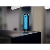 Kingston IronKey 32GB Vault Privacy 50 crittografia AES-256, FIPS 197, Chiavetta USB celeste/Nero, FIPS 197, 32 GB, USB tipo A, 3.2 Gen 1 (3.1 Gen 1), 250 MB/s, Cuffia, Nero, Blu