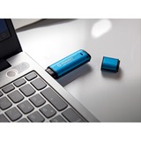 Kingston IronKey 32GB Vault Privacy 50 crittografia AES-256, FIPS 197, Chiavetta USB celeste/Nero, FIPS 197, 32 GB, USB tipo A, 3.2 Gen 1 (3.1 Gen 1), 250 MB/s, Cuffia, Nero, Blu