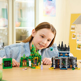 LEGO Wicked 75689 Città di Smeraldo e Castello Kiamo Ko, Giocattolo con Mini Bamboline di Elphaba e Glinda, Scimmia, Accessori, Giochi di costruzione Giocattolo con Mini Bamboline di Elphaba e Glinda, Scimmia, Accessori, Set da costruzione, 9 anno/i, Plastica, 860 pz, 955 g