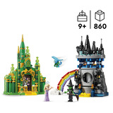 LEGO Wicked 75689 Città di Smeraldo e Castello Kiamo Ko, Giocattolo con Mini Bamboline di Elphaba e Glinda, Scimmia, Accessori, Giochi di costruzione Giocattolo con Mini Bamboline di Elphaba e Glinda, Scimmia, Accessori, Set da costruzione, 9 anno/i, Plastica, 860 pz, 955 g
