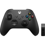 Microsoft Xbox Wireless Controller + Wireless Adapter for Windows 10 Nero Gamepad PC, Xbox One, Xbox One S, Xbox One X, Xbox Series S, Xbox Series X Nero, Gamepad, PC, Xbox One, Xbox One S, Xbox One X, Xbox Series S, Xbox Series X, D-pad, Tasto Home, Pulsante Menu, Pulsante Condividi, Con cavo e senza cavo, Nero, Batteria