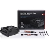 Noctua NH-L9I-17XX CH.BK sistema di raffreddamento per computer Processore Ventilatore 9,2 cm Nero Nero, Ventilatore, 9,2 cm, 600 Giri/min, 2500 Giri/min, 23,6 son, 57,5 m³/h