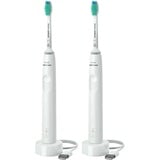 Philips Serie 3000 3000 series Sonicare Spazzolini Elettrici Sonici, confezione da 2 Spazzolini Bianchi HX3675/13, Spazzolino da denti elettrico bianco, confezione da 2 Spazzolini Bianchi HX3675/13, Adulto, Spazzolino elettrico sonico, Cura quotidiana, 31000 movimenti per minuto, Bianco, Bianco