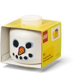 Room Copenhagen Testa contenitore LEGO "Snowman", mini, Scatola di immagazzinaggio bianco