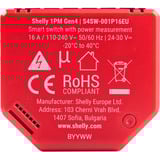 Shelly 1PM Gen4, Relè rosso