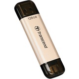 Transcend JetFlash 930C unità flash USB 128 GB USB Type-A / USB Type-C 3.2 Gen 1 (3.1 Gen 1) Oro, Chiavetta USB oro/Nero, 128 GB, USB Type-A / USB Type-C, 3.2 Gen 1 (3.1 Gen 1), 420 MB/s, Cuffia, Oro