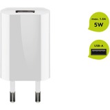goobay 44950 Caricabatterie per dispositivi mobili Bianco Interno bianco, Interno, AC, 5 V, IP20, Bianco