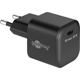 goobay Caricatore rapido USB-C Nano, PD, GaN, 45 watt, Caricabatterie Nero
