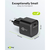 goobay Caricatore rapido USB-C Nano, PD, GaN, 45 watt, Caricabatterie Nero