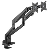 goobay Supporto doppio per monitor con molla a gas, Base per monitor Nero