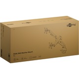 goobay Supporto doppio per monitor con molla a gas, Base per monitor Nero