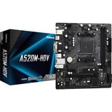 ASRock A520M-HDV Socket AM4 micro ATX, Scheda madre AMD, Socket AM4, 3rd Generation AMD Ryzen™ 3, 3rd Generation AMD Ryzen 5, 3rd Generation AMD Ryzen™ 7, 3rd..., DDR4-SDRAM, 64 GB, DIMM