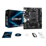 ASRock A520M-HDV Socket AM4 micro ATX, Scheda madre AMD, Socket AM4, 3rd Generation AMD Ryzen™ 3, 3rd Generation AMD Ryzen 5, 3rd Generation AMD Ryzen™ 7, 3rd..., DDR4-SDRAM, 64 GB, DIMM