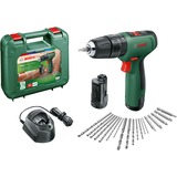 Bosch Trapano avvitatore a batteria EasyImpact 1200 + set di punte e trapani, Cordless verde/Nero