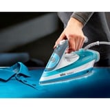 Braun TexStyle 5 FERRO A VAPORE FREESTYLE 5 SI5006BL, Ferro da stiro blu/Bianco, Ferro da stiro a secco e a vapore, Piastra in Ceramica, 2 m, 180 g/min, Blu, Grigio, Bianco, 50 g/min