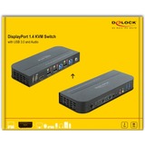 DeLOCK 11482 switch per keyboard-video-mouse (kvm) Nero 7680 x 4320 Pixel, 8K Ultra HD, Nero