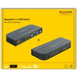DeLOCK 11482 switch per keyboard-video-mouse (kvm) Nero, Switch KVM 7680 x 4320 Pixel, 8K Ultra HD, Nero