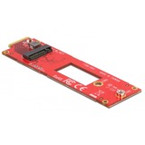 DeLOCK 63797 scheda di interfaccia e adattatore Interno M.2, PCIe 4.0, Rosso, FCC, 31 mm, 111 mm