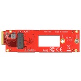 DeLOCK 63797 scheda di interfaccia e adattatore Interno M.2, PCIe 4.0, Rosso, FCC, 31 mm, 111 mm